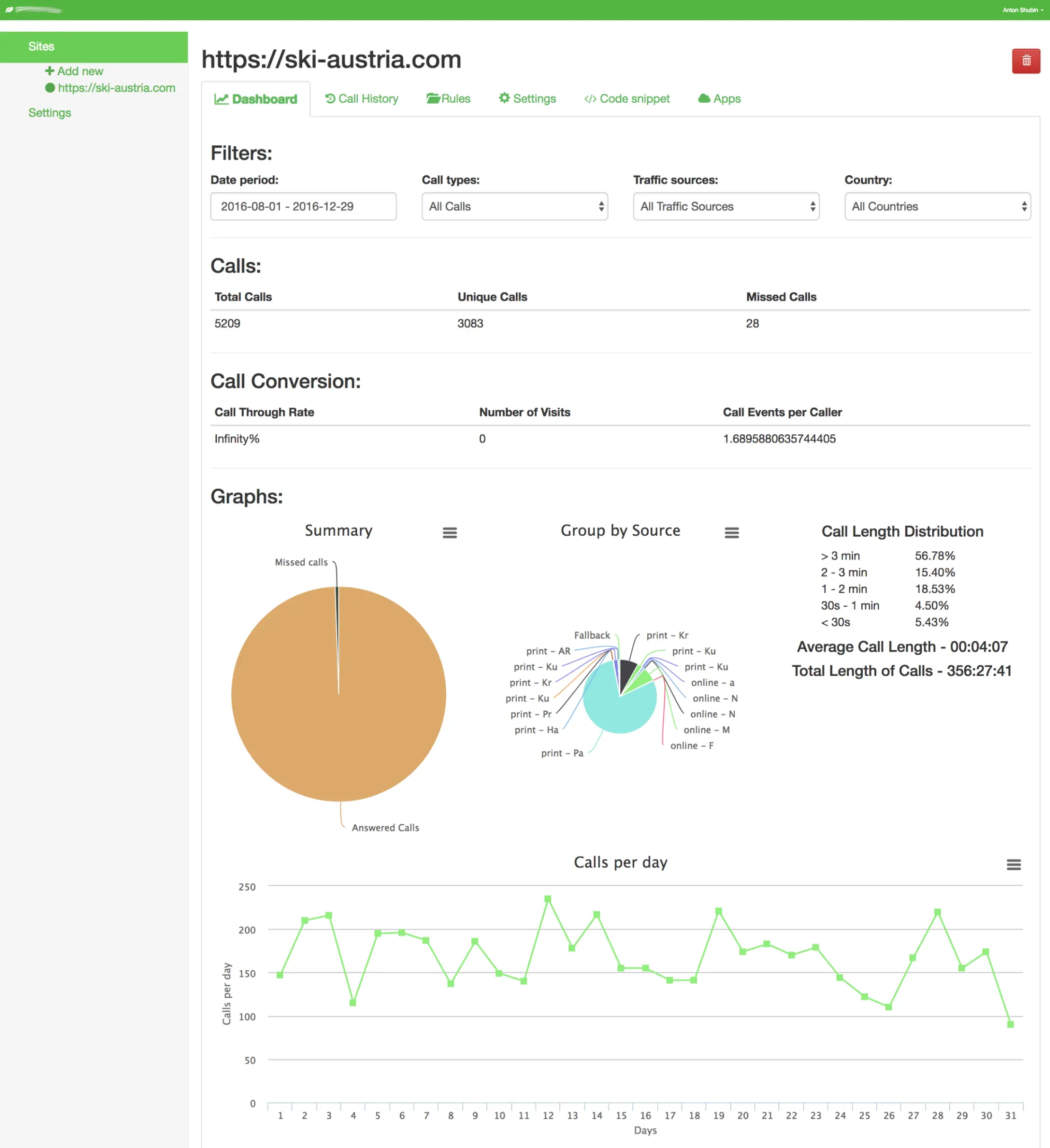 CallTrack screenshot 1