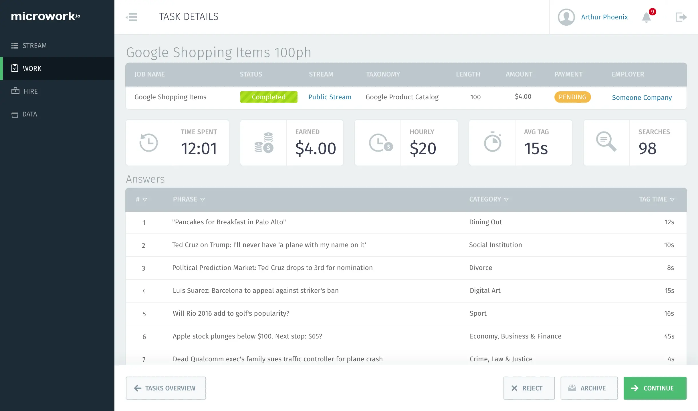 Microwork screenshot 3