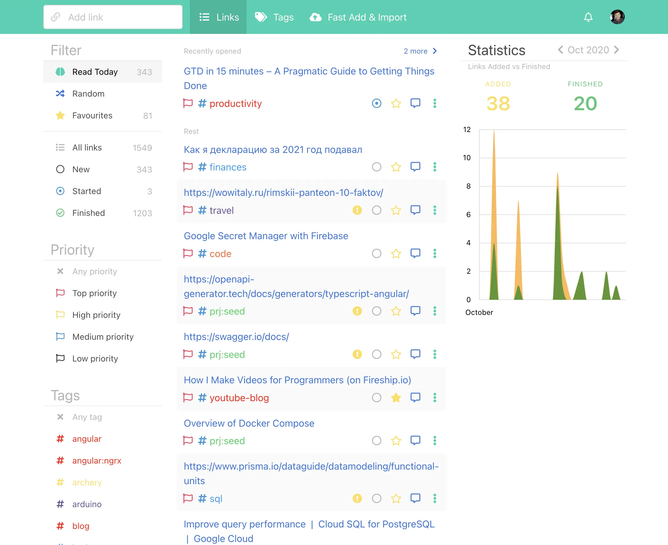 Toread.Today screenshot 1